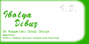 ibolya dibuz business card